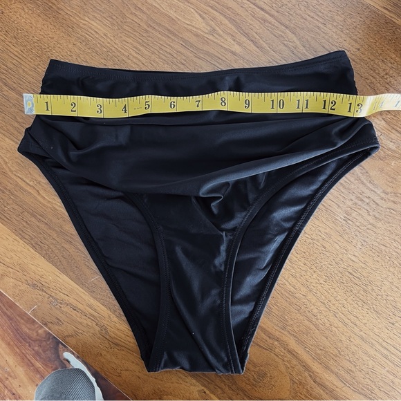 CLASSIC BLACK HIGH WAISTED BIKINI BOTTOMS #0332 - Picture 3 of 5
